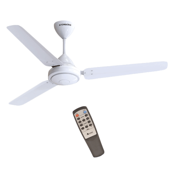 atomberg Efficio 120cm Sweep 3 Blade Ceiling Fan (5 Star BEE Rated With Remote Control, GFS21200RG, White)_1