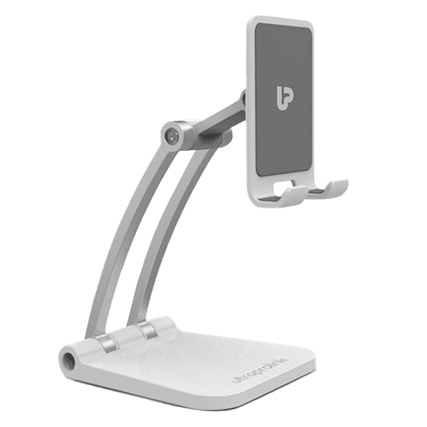 ultraprolink Table Top Stand Universal Phone Holder for Tablets and Smartphones (Multi view Angle, UM1030, White)_1