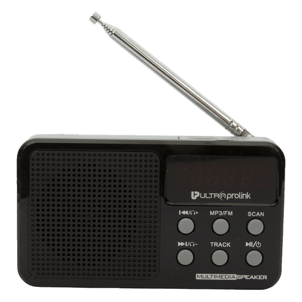 Ultraprolink Retro Vintage Micro SD Card MP3 Playable 3 Watts Classic Portable FM Radio Player (UM0017, Black)_1