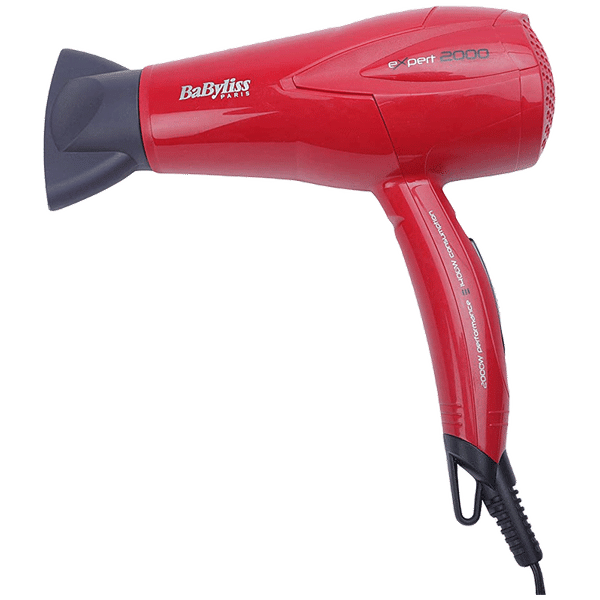 BaByliss D302RE Hair Dryer with 3 Heat Settings (Narrow Centre Nozzle, Red)_1