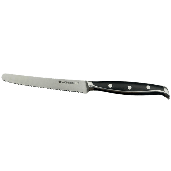 WONDERCHEF Stainless Steel Serrated Knife (Precision-crafted, 63152184, Black)_1