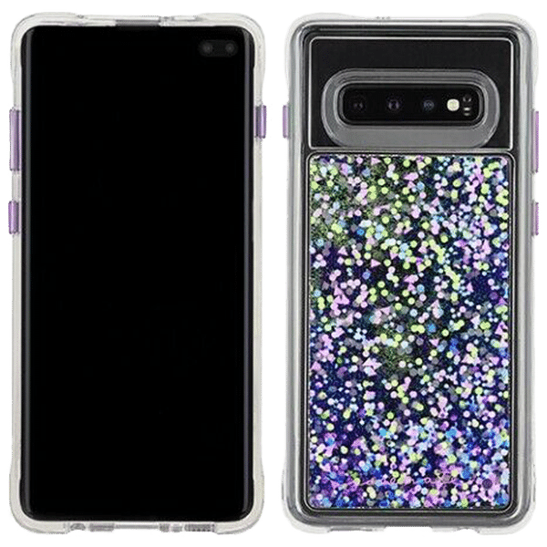 Case-Mate Waterfall Glitter Polycarbonate Back Cover for Samsung Galaxy S10 Plus (Drop Protection, Purple Glow)_1