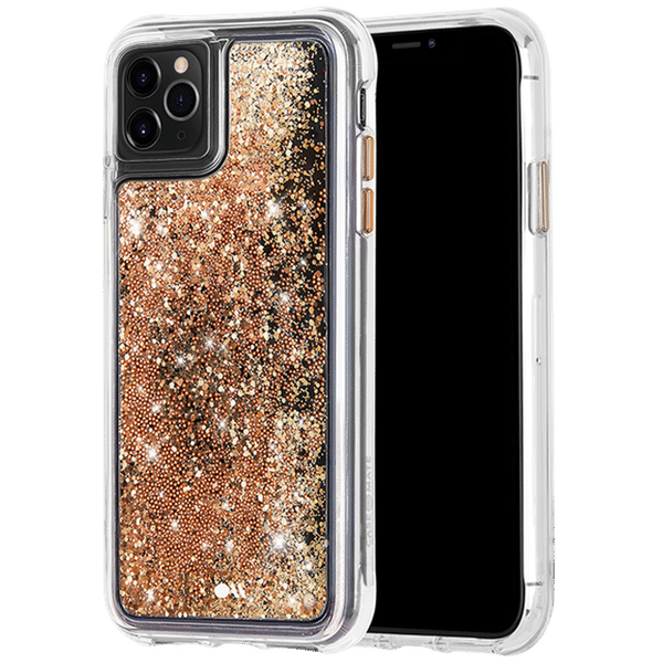 Case-Mate Waterfall Glitter Polycarbonate Back Case Cover for Apple iPhone 11 Pro Max (CM039394, Gold)_1