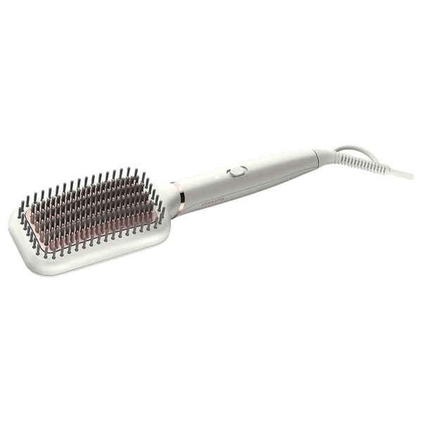 PHILIPS Advanced Hair Straightening Brush with Thermo Protect Technology (Pearl White)_1