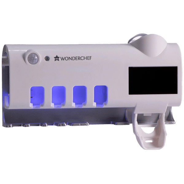 WONDERCHEF Battery, Solar Powered UV Toothbrush Sterilizer (Sterilization Up To 99.5 Percent, 63153586, White)_1