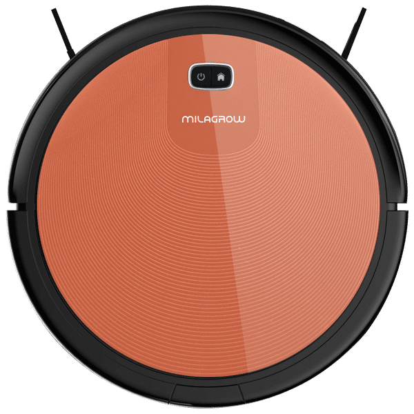 MILAGROW 24 Watts Robotic Vacuum Cleaner (0.6 Litres Tank, Red Hawk-21, Red)_1