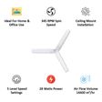atomberg Renesa 120cm Sweep 3 Blade Ceiling Fan (5 Star BEE Rated With Remote Control, RFS31200RG, White)_3