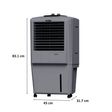 Symphony HiFlo 27 Litres Personal Air Cooler (i-Pure Technology, ACOPE355, Grey)_2