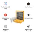 Agni Solar Home Lighting Kit 3 4 Watts Solar LED Bulb (Poly Crystalline Solar Panel, AG-301, Yellow)_3