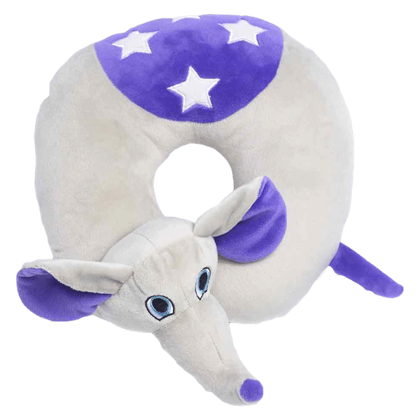 TRAVEL BLUE Flappy The Elephant Polyester Neck Pillow (Soft and Comfortable, Multicolor)_1