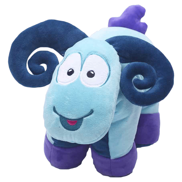 TRAVEL BLUE Sammy The Ram Polyester Neck Pillow (Soft and Comfortable, Multicolor)_1