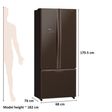 HITACHI 451 Litres 5 Star Frost Free Triple Door Bottom Mount Refrigerator with Dual Fan Cooling (R-WB490PND9, Brown)_2