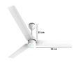 atomberg Renesa 120cm Sweep 3 Blade Ceiling Fan (5 Star BEE Rated With Remote Control, RFS31200RG, White)_2