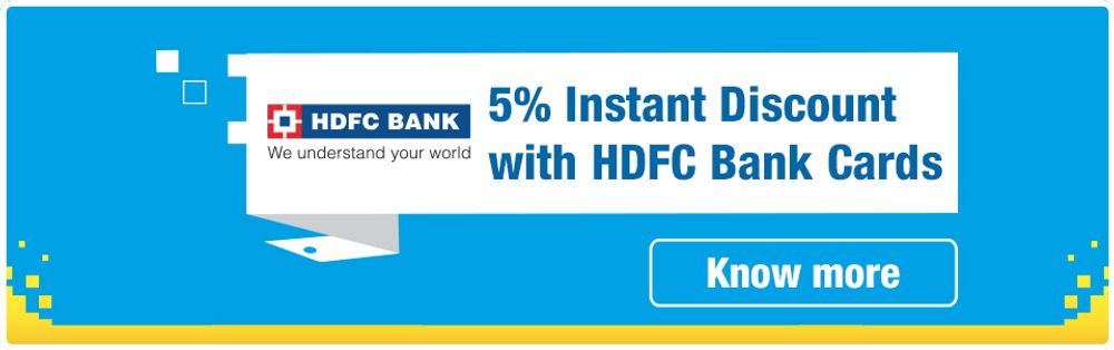 5% Instant Discount with HDFC Cards