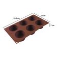 WONDERCHEF Pavoni Muffin 6 Portions Mould For Microwave, Refrigerator (Good Elasticity, 63152908, Brown)_2