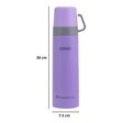 WONDERCHEF Cups-Bot 500ml Stainless Steel Hot & Cold Vacuum Flask (Spill & Leak Proof, Purple)_2