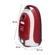 EUREKA FORBES Vogue 1400 Watts Dry Vacuum Cleaner (0.56 Litres Tank, Red)_2