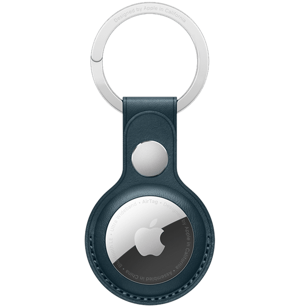 Apple AirTag Key Ring (French Leather, MHJ23ZM/A, Baltic Blue)_1