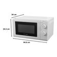 Voltas Beko 17 Litres Solo Microwave Oven (Pre-Heating Function, MS17WM, White)_2