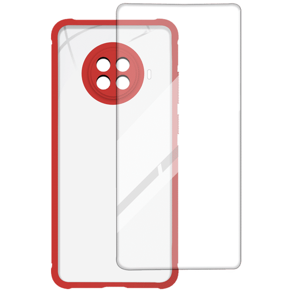 ARROW Hybrid Screen Protector & Polycarbonate Back Cover Combo for Xiaomi Mi 10i (Scratch Protection, Red)_1