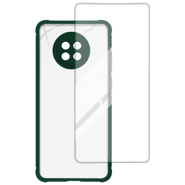 ARROW Hybrid Screen Protector & Polycarbonate Back Cover Combo for Xiaomi Mi 10i (Scratch Protection, Dark Green)_1