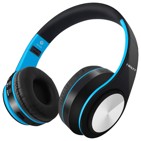 FIRE-BOLTT BH1001 BH1000 On-Ear Noise Isolation Wireless Headphone with Mic (Bluetooth 5.0, Exceptional Sound with Great Bass, Blue)_1