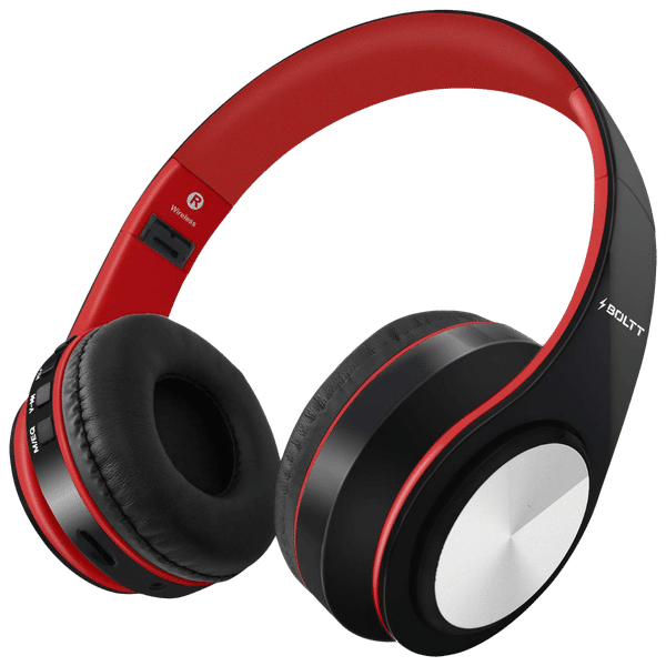 FIRE-BOLTT BH1001 BH1000 On-Ear Noise Isolation Wireless Headphone with Mic (Bluetooth 5.0, Exceptional Sound with Great Bass, Red)_1