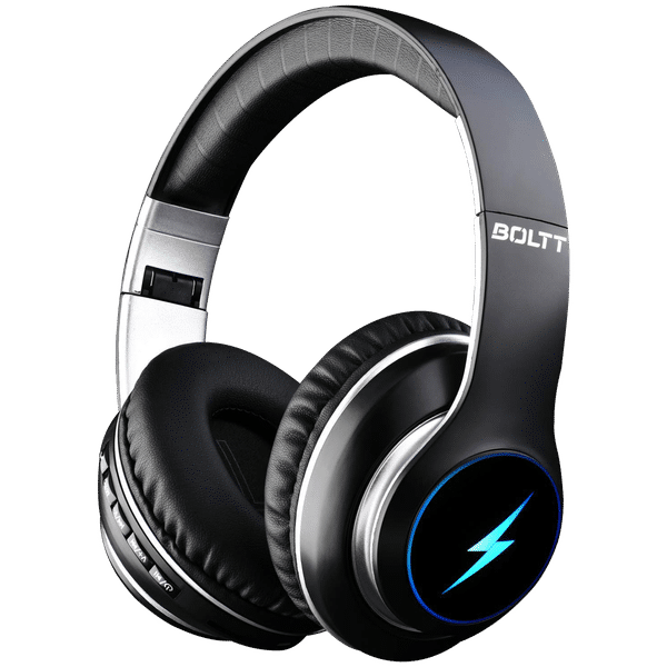 FIRE-BOLTT BH1201 BH1200 Over-Ear Noise Isolation Wireless Headphone with Mic (Bluetooth 5.0, Adjustable Headband, Black)_1