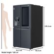 LG 889 Litres 2 Star Frost Free French Door Smart Wi-Fi Enabled Refrigerator with InstaView Door-in-Door (GR-X31FMQHL, Matte Black)_2