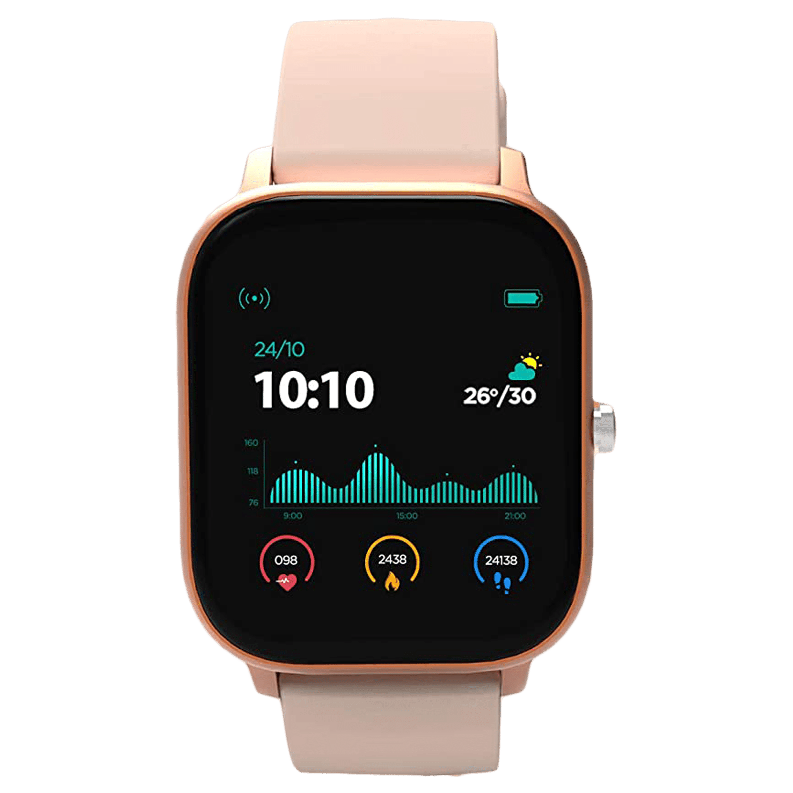 Buy Pebble Pace Smartwatch (35.56mm) (Built-in Oximeter, Rose Gold, Strap) Online – Croma
