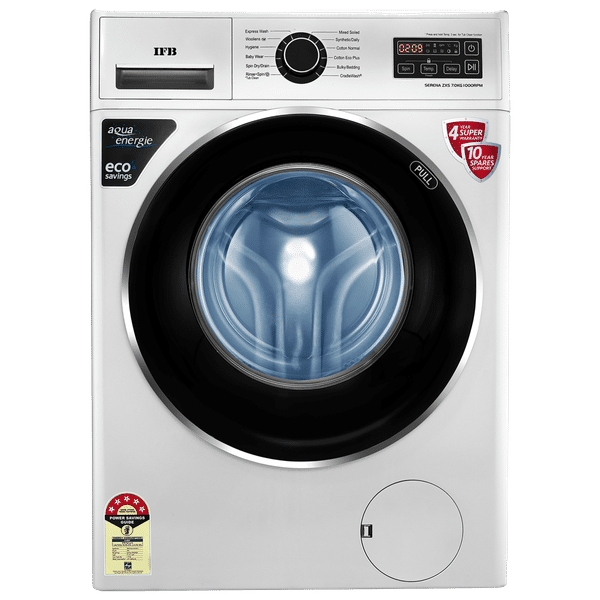 IFB 7 kg 5 Star Fully Automatic Front Load Washing Machine (Serena ZXS, Aqua Energie, Silver)_1