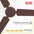 GM Breeze 120 cm Sweep 3 Blade Ceiling Fan (Energy Efficient, CFB480008BRGL, Brown)_4