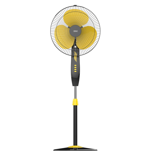 GM Livo Plus 40 cm Sweep 3 Blade Pedestal Fan (Noiseless Fan, PFB160025YLGL, Yellow)_1