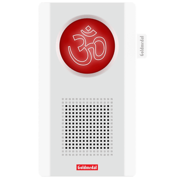 Goldmedal Ekaant Mantra Door Bell (Battery Operated, 204080B, White/Red)_1