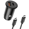 RAEGR RapidLink 400 38 Watts Car Charging Adapter with Cable (Dual Port, RG10205, Black)_1