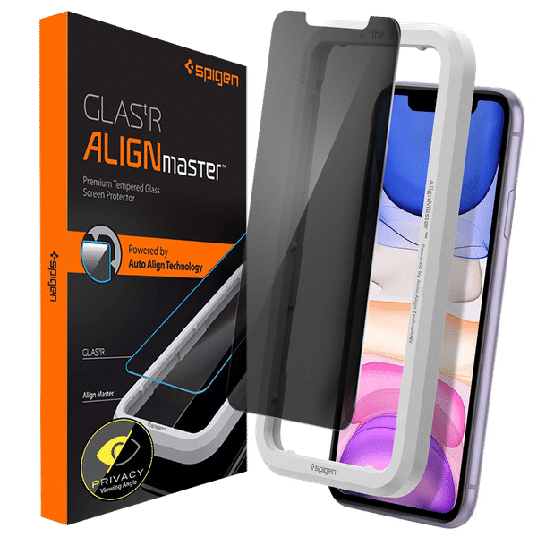 spigen GlastR Align Master Tempered Glass for Apple iPhone 11, XR (Anti Fingerprint)_1