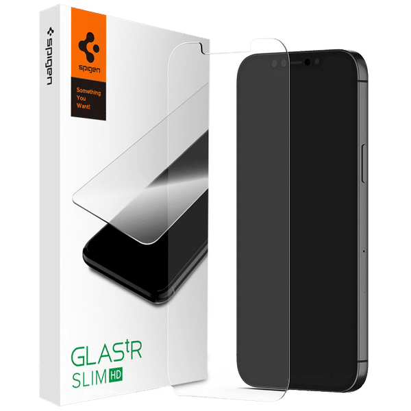 spigen GLAStR Slim Tempered Glass for Apple iPhone 12 Pro, 12 (Oleophobic Coating)_1