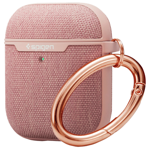 spigen Urban Fit PC & Fabric Full Cover Case For AirPods 1/AirPods 2 (Scratch-Free, 074CS27598, Rose Gold)_1