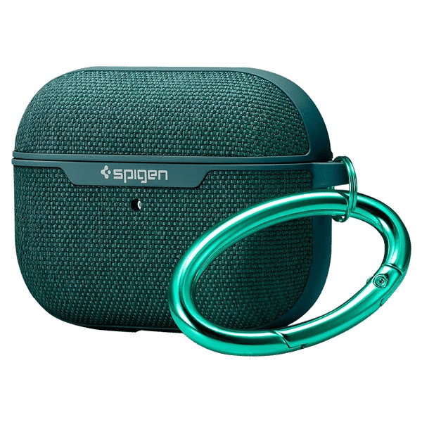 spigen Urban Fit PC & Fabric Full Cover Case For AirPods Pro (Scratch-Free, ASD00825, Midnight Green)_1
