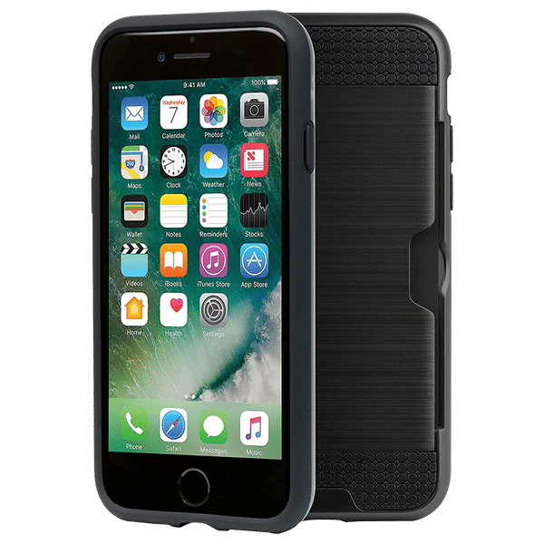 AT&T WPC1 Back Cover for Apple iPhone 7 and iPhone 8 (Credit Card Holder, Black)_1