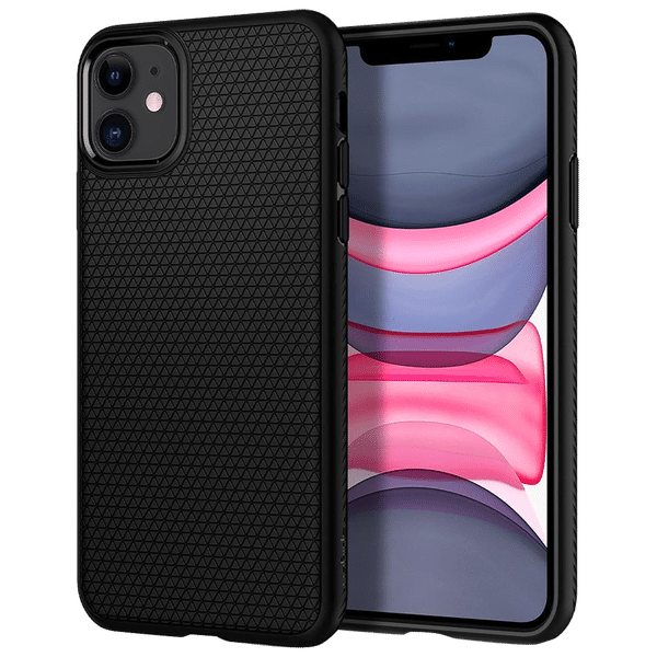 spigen Liquid Air TPU Back Cover for Apple iPhone 11 (Wireless Charging Compatible, Black)_1