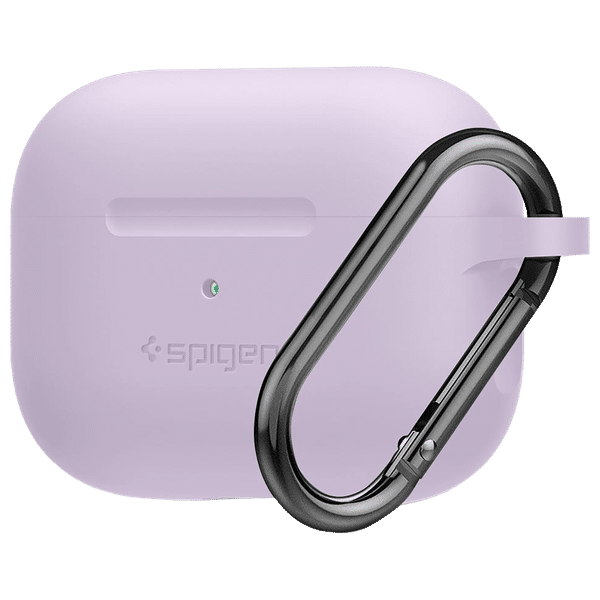spigen Silicone Fit Silicone Full Cover Case For Airpods Pro (Shock Absorbent, ASD02168, Lavender)_1