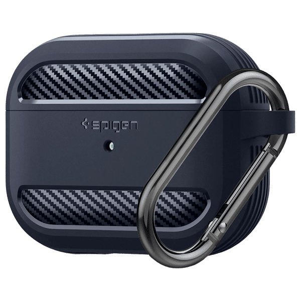 spigen Rugged Armor TPU Full Cover Case For AirPods Pro (Lightweight, ASD01442, Charcoal Grey)_1
