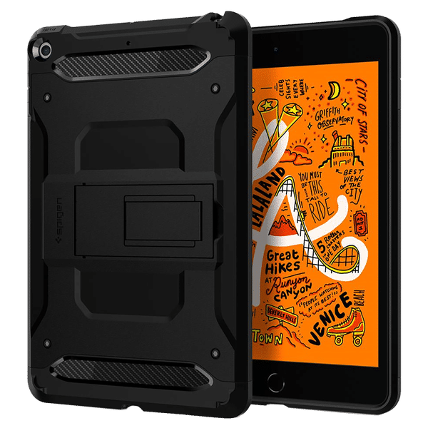 spigen Tough Armor TECH Polycarbonate Back Cover for Apple iPad Mini 5 (Shock Absorption, Black)_1