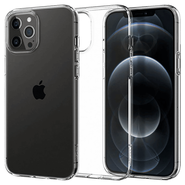 spigen Crystal Flex TPU Back Cover for Apple iPhone 12 and 12 Pro (Wireless Charging, Crystal Clear)_1