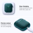 spigen Urban Fit PC & Fabric Full Cover Case For Airpods 1/Airpods 2 (Scratch Protection, ASD00678, Midnight Green)_4