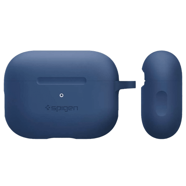 spigen Silicone Fit Full Cover Case (For Airpods Pro (2019), ASD02169, Deep Blue)_1