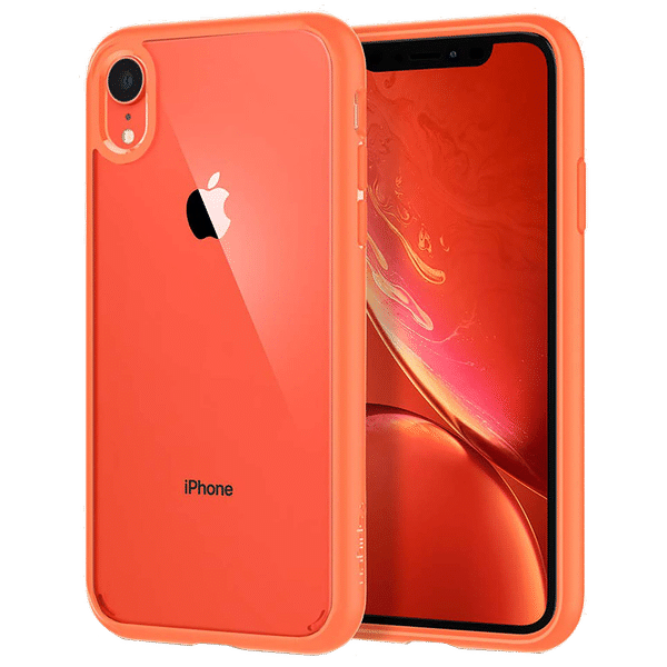 spigen Ultra Hybrid TPU & Plastic Back Cover for Apple iPhone XR (Wireless Charging Compatible?, Coral)_1