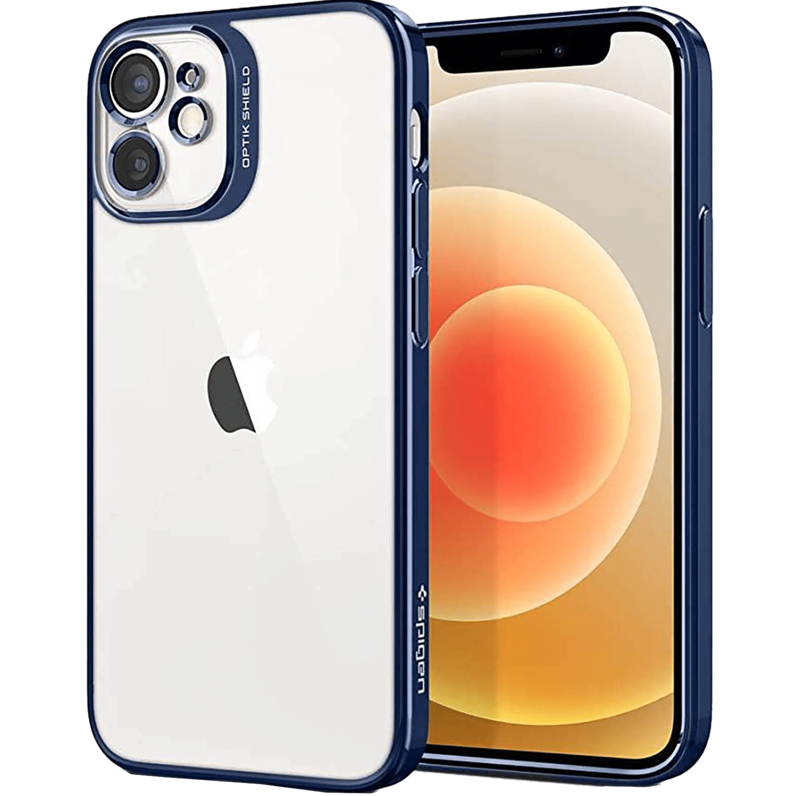 Buy Spigen Optik Crystal TPU Back Case For iPhone 12 Mini (Air Cushion  Technology, ACS02755, Chrome Blue) Online - Croma