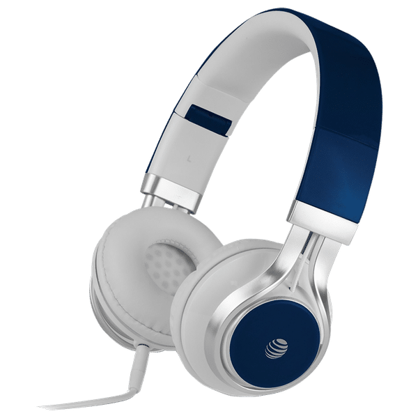 AT&T HPM10-BLU Wired Headset with Mic (Over-Ear, Blue)_1